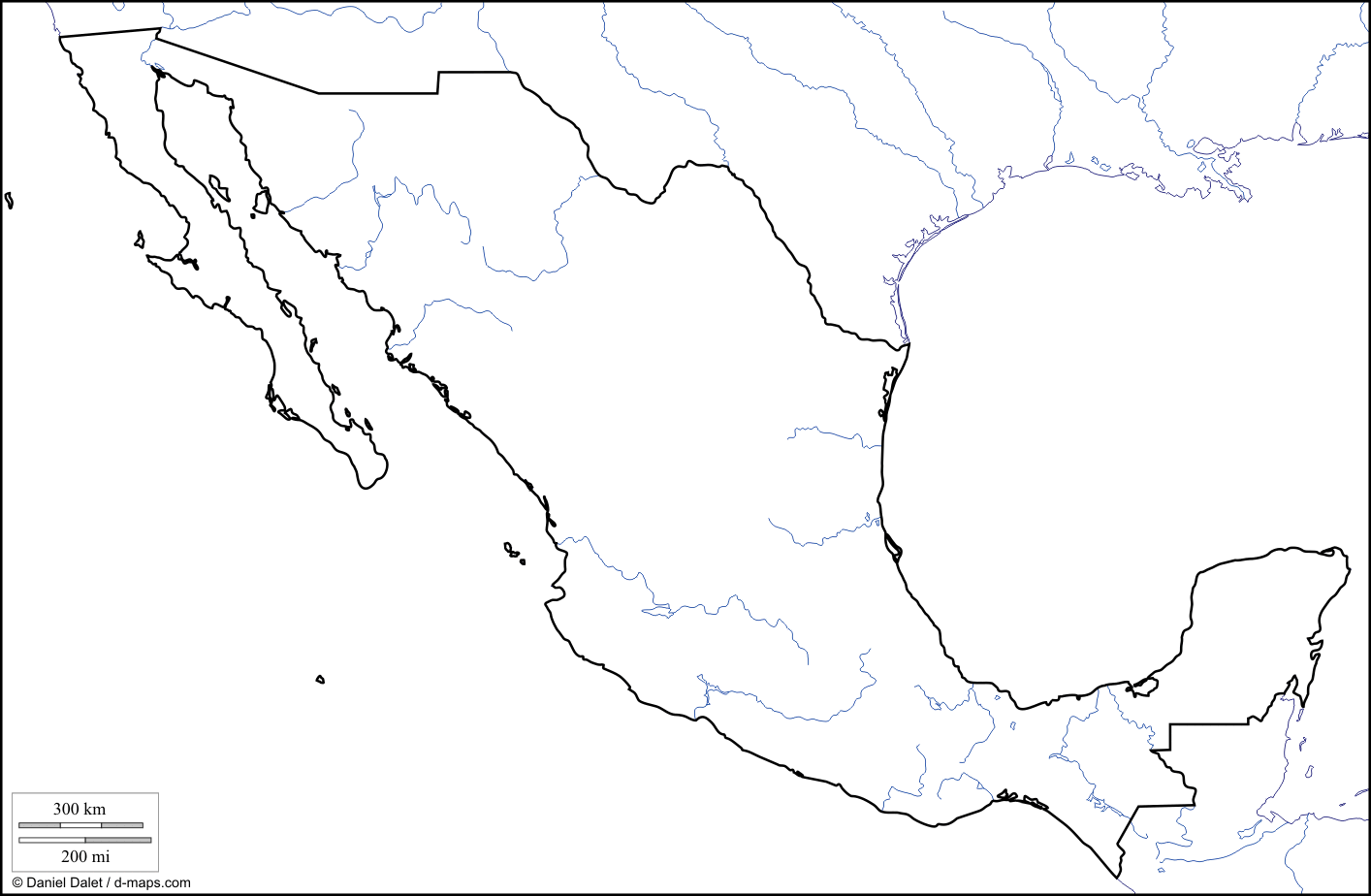 Page Blank Map Of Mexico Printable Outline 9TPBBO5XC.