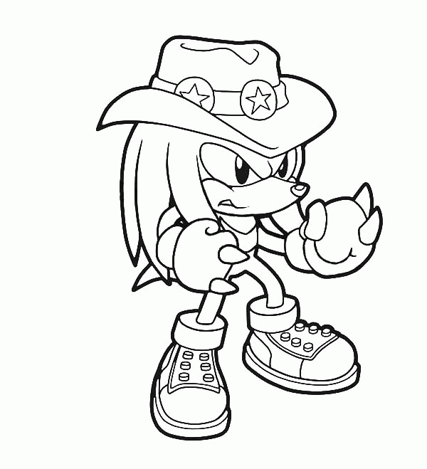 Free sonic coloring pages knuckles, download free sonic coloring pages