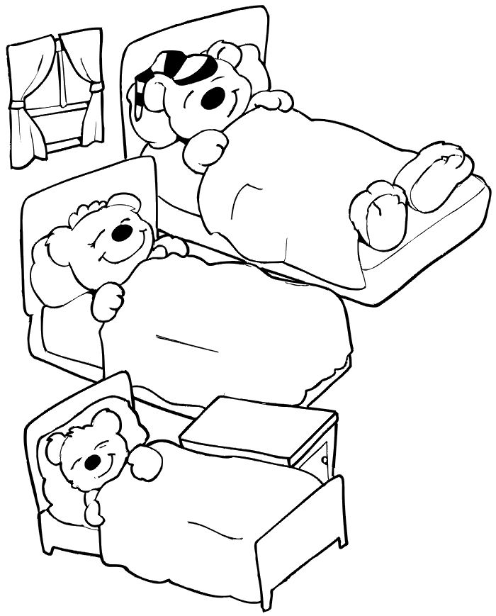 Free goldilocks and the three bears coloring pages, download free