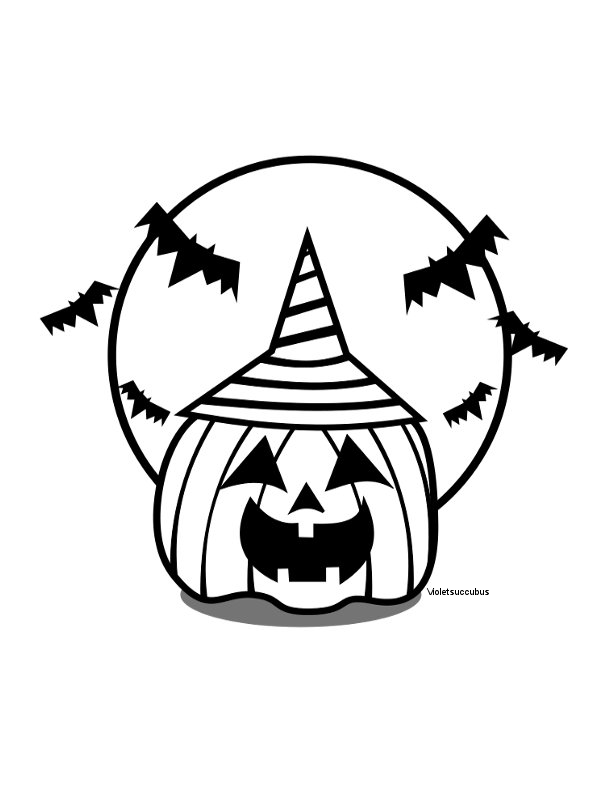 scary jack o lantern coloring page - Clip Art Library