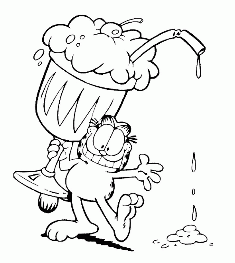 Schone Ausmalbilder Malvorlagen Garfield Ausdrucken 1