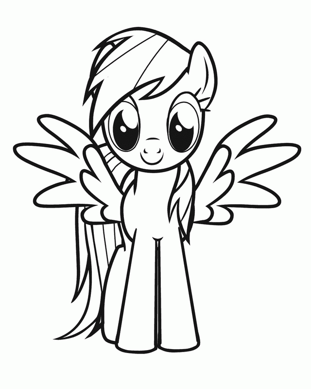 Rainbow Dash Coloring Pages Getcoloringpages Com