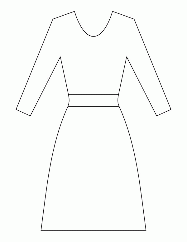 Wedding Dress Coloring Page Clip Art Library