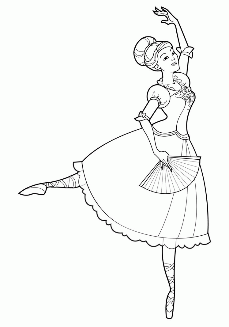 Free barbie ballerina coloring pages, download free barbie ballerina