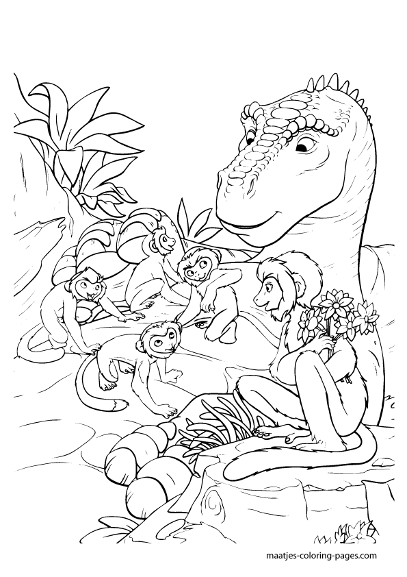 Coloring pages for children : Neera Disney Dinosaur Coloring Page Clip Art Library