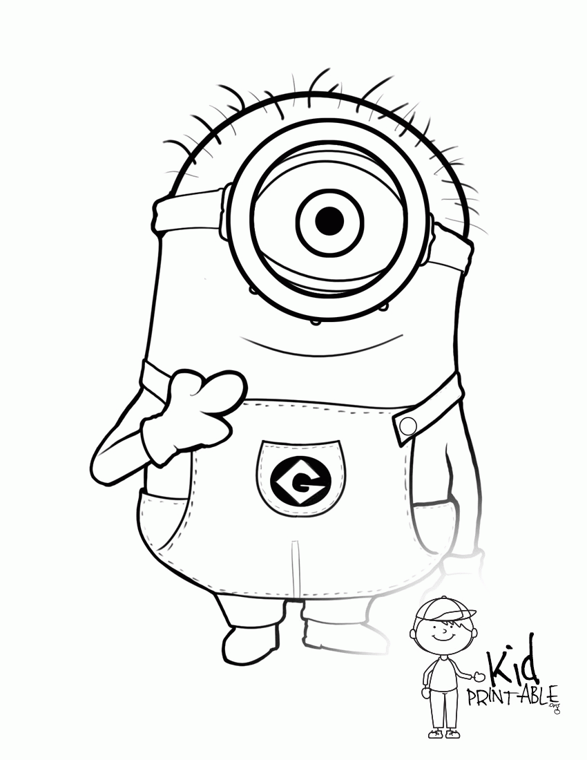 Free Printable Minions Coloring Pages, Download Free Printable Minions