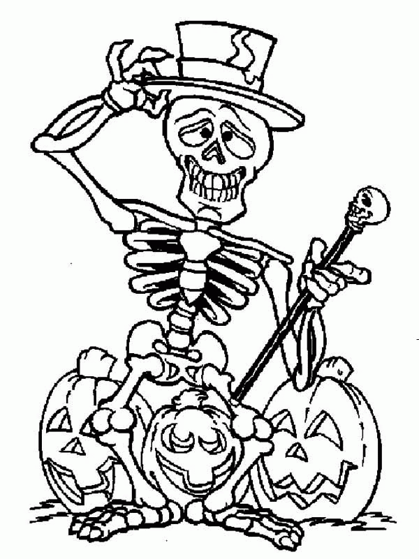 Skeleton Printable Coloring Pages - Printable Blank World