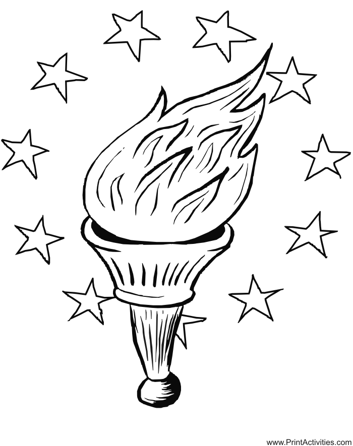 When picturing flames, most people imagine a traditional orange fire. Statue Of Liberty Torch Drawing Easy Clip Art Library