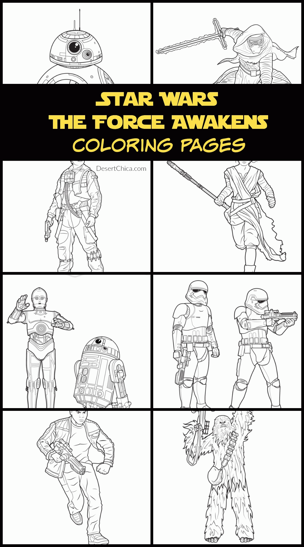 Free free coloring pages star wars characters, download free free