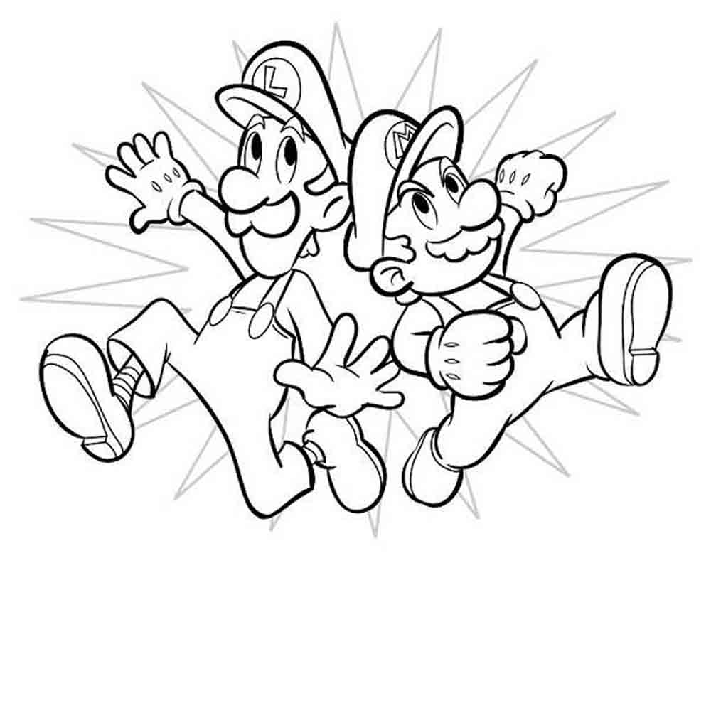 Mario, luigi, toad, yoshi dragon, princess peach and other characters from the popular game in the coloring pages. Mario And Luigi Rpg Coloring Pages Clip Art Library