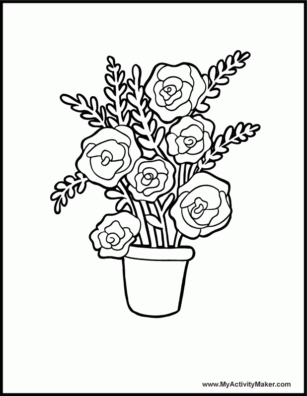All you need is :a empty pringles box , scissors , colour papers ( any colours ) , mar. Free Flower Pot Coloring Page Download Free Flower Pot Coloring Page Png Images Free Cliparts On Clipart Library