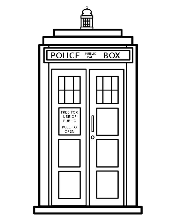 Download it free and share it . Doctor Who Tardis Line Drawing Clip Art Library