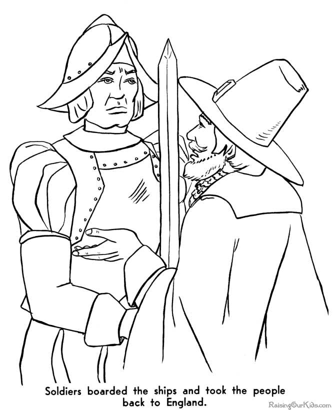 Keep your kids busy doing something fun and creative by printing out free coloring pages. Pilgrims Leave England Coloring Clip Art Library