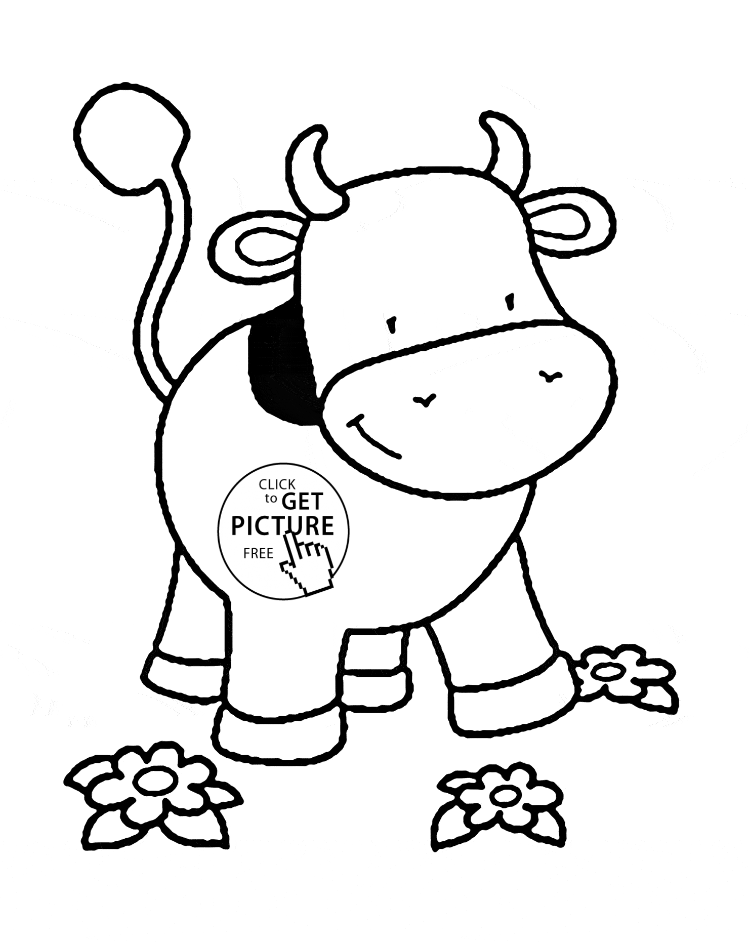 Little cute donkey stands on the field and smiles. Sapi Perah Hitam Putih Clip Art Library