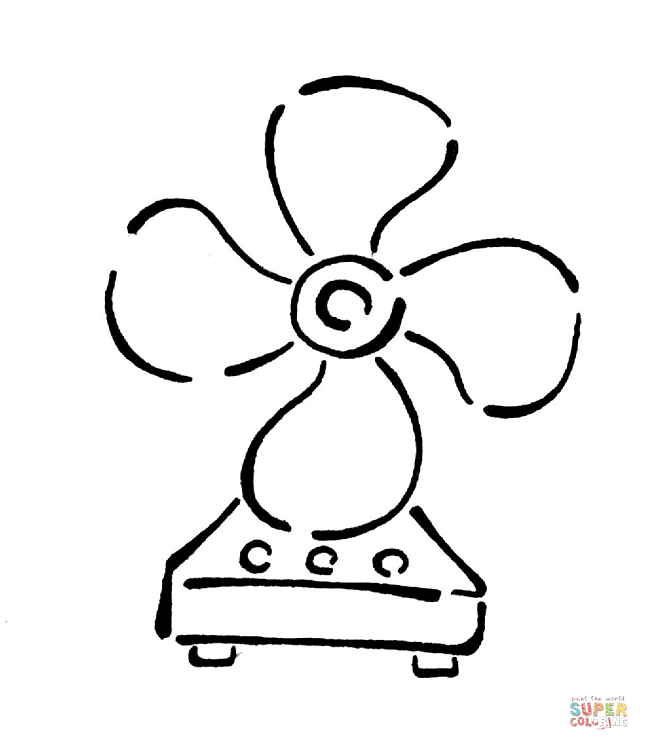 Free fan coloring page, download free fan coloring page png images