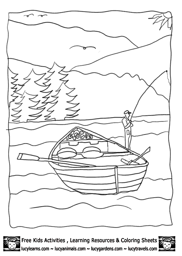 Coloring page related to : Free Fishing Boat Coloring Pages Download Free Fishing Boat Coloring Pages Png Images Free Cliparts On Clipart Library