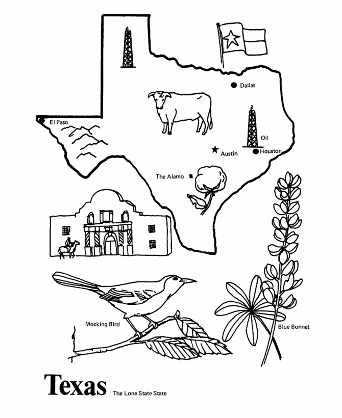 Free texas coloring pages, download free texas coloring pages png