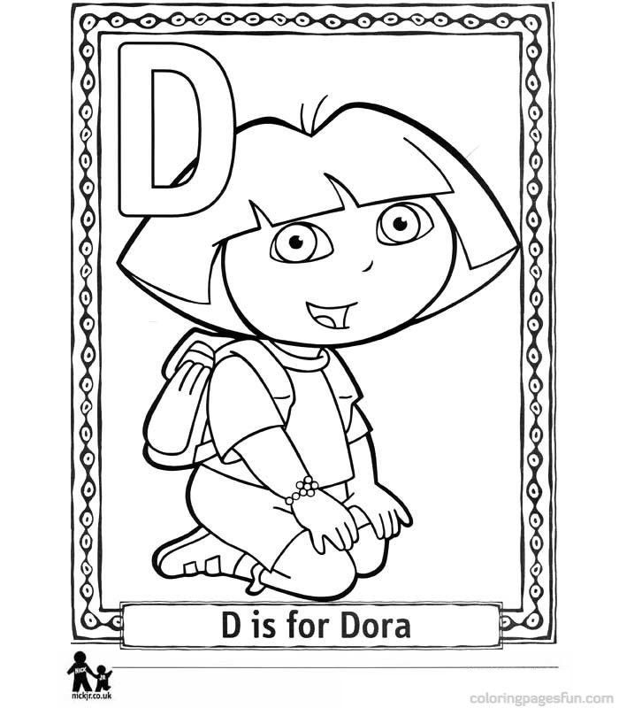 Free dora the explorer printable coloring pages, download free clip art