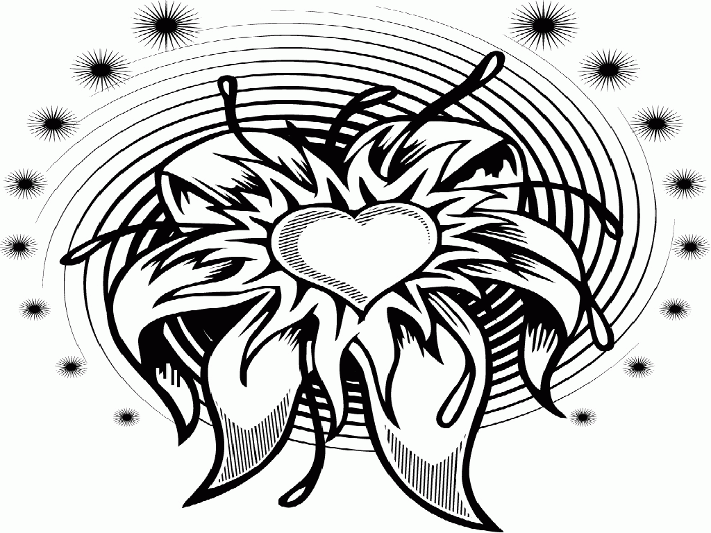 Download and print free printable hearts and flowers coloring pages. Free Flower And Hearts Coloring Pages Download Free Flower And Hearts Coloring Pages Png Images Free Cliparts On Clipart Library