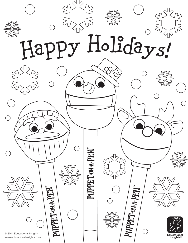 Free happy holidays coloring pages printable, download free happy