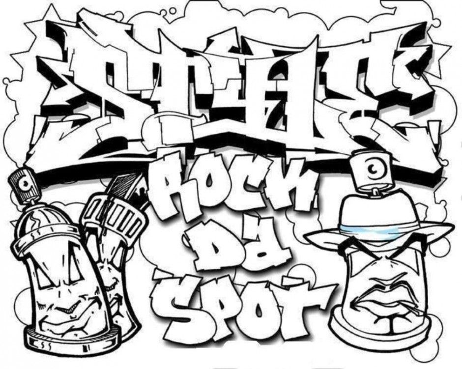 Street Graffiti Colouring Clip Art Library