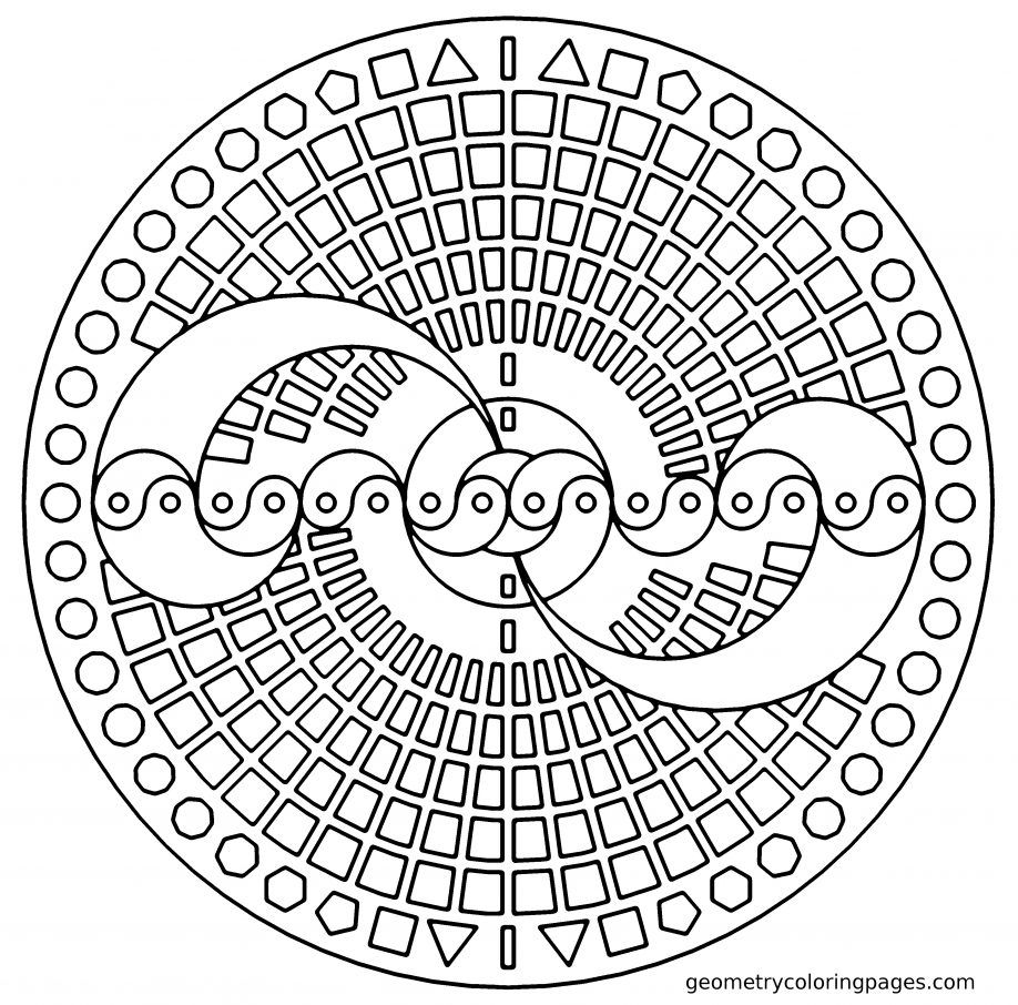 Free geometric shape coloring pages, download free geometric shape