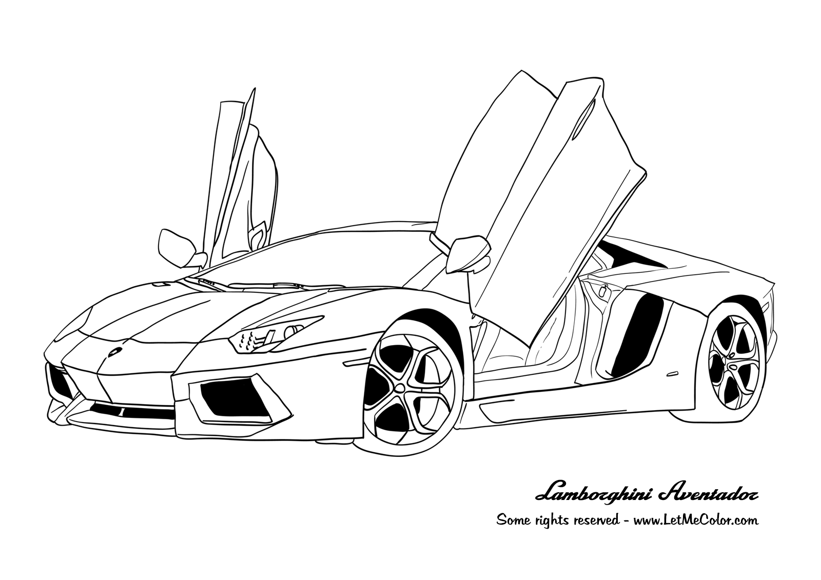 Lamborghini Aventador Coloring Pages Clip Art Library