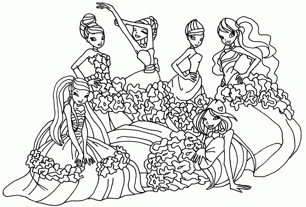 Winx Club Coloring Pages Clip Art Library