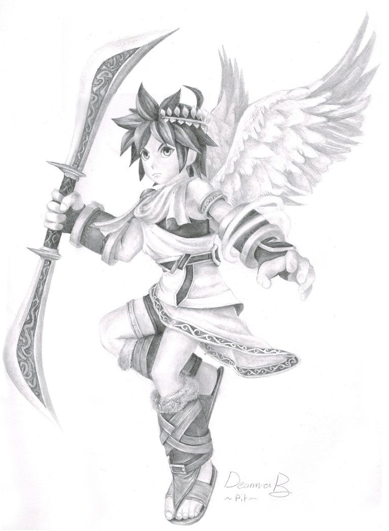Download and print these kirby coloring pages for free. Pit Kid Icarus Drawing Clip Art Library