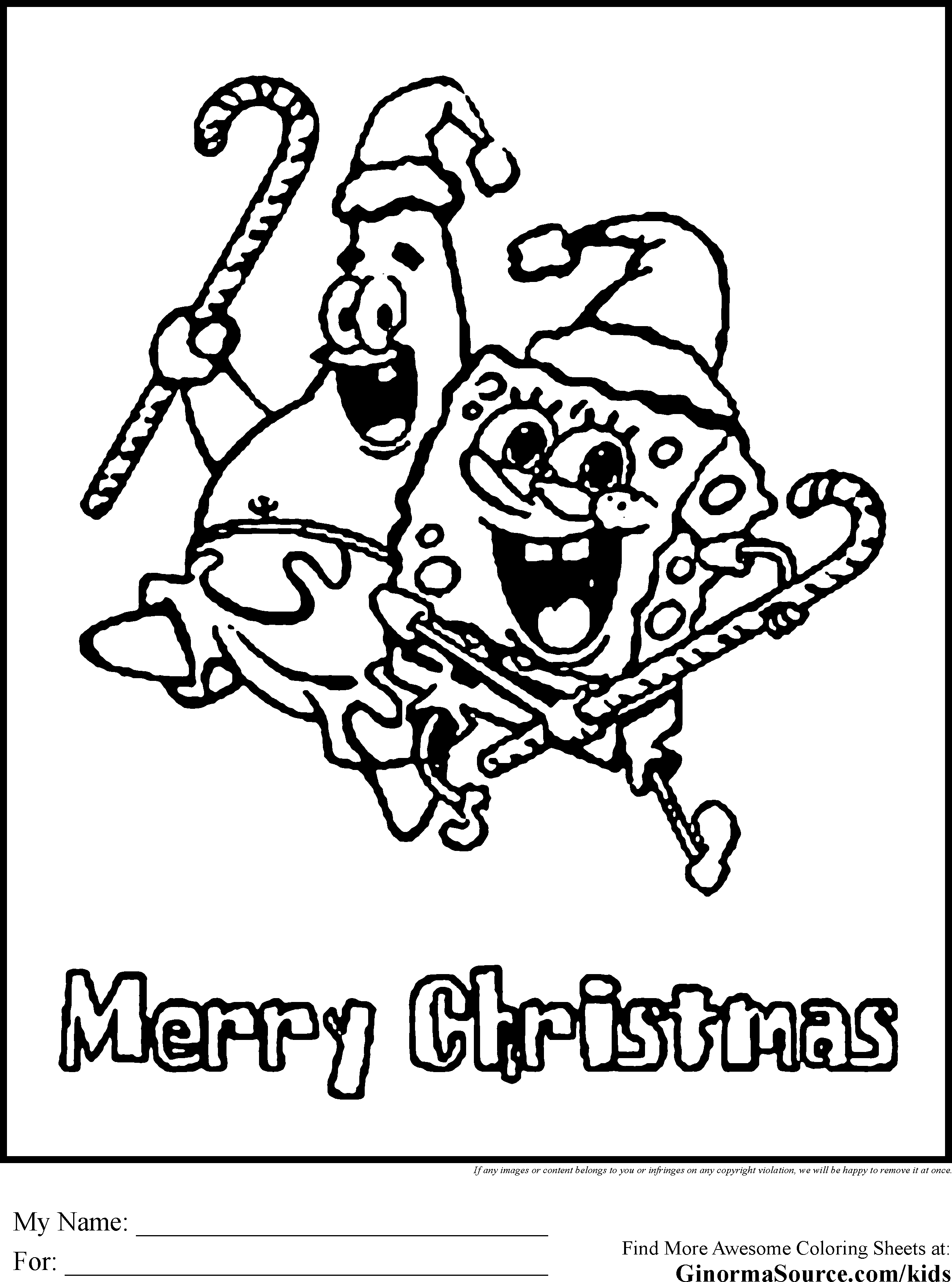 Free printable spongebob squarepants coloring pages for kids. Spongebob And Patrick Christmas Colouring Pages Clip Art Library
