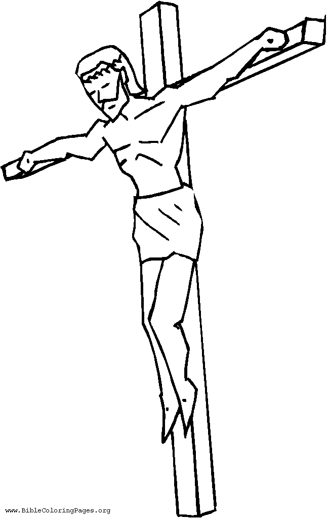 Free jesus on cross coloring page, download free jesus on cross