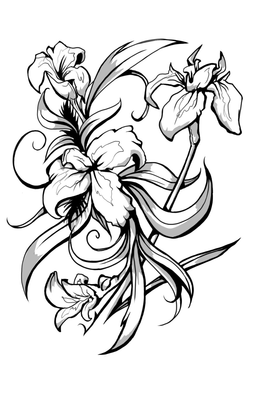 Free Black And White Flower Tattoo Design Download Free Clip Art Free Clip Art On Clipart Library