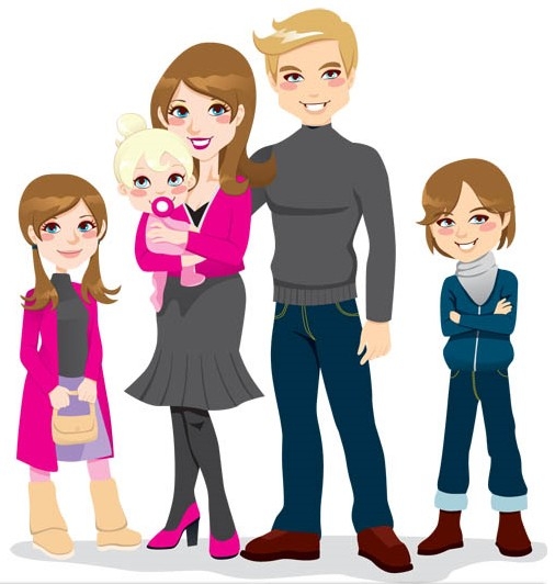 Happy family sitting on sofa and floor, relationship, togetherness, vacations, holiday, lifestyle. 5 Family Members Clipart Clip Art Library