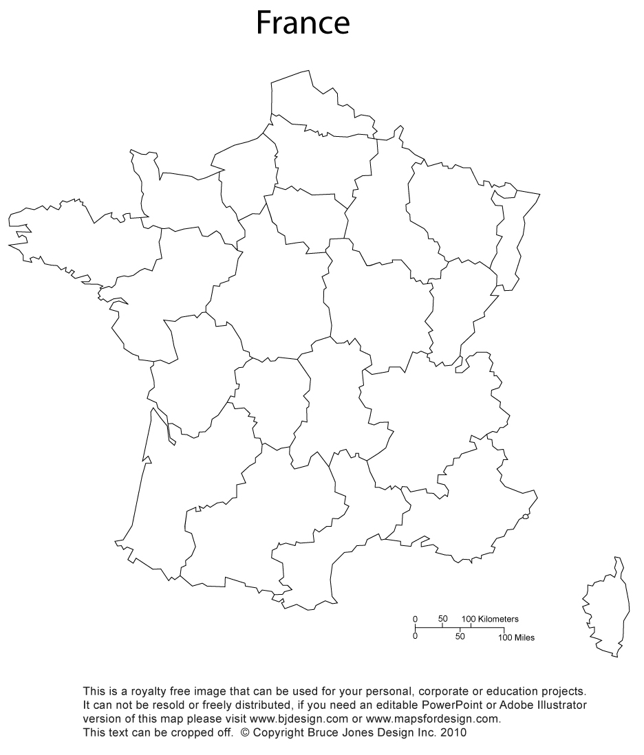 Blank France Map Printable N759738 