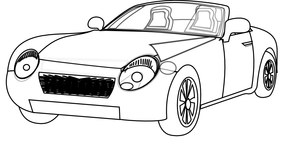Car show clip art black and white