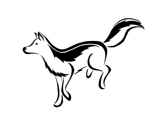 Small Simple Wolf Tattoos - Clip Art Library 425_x_567_png