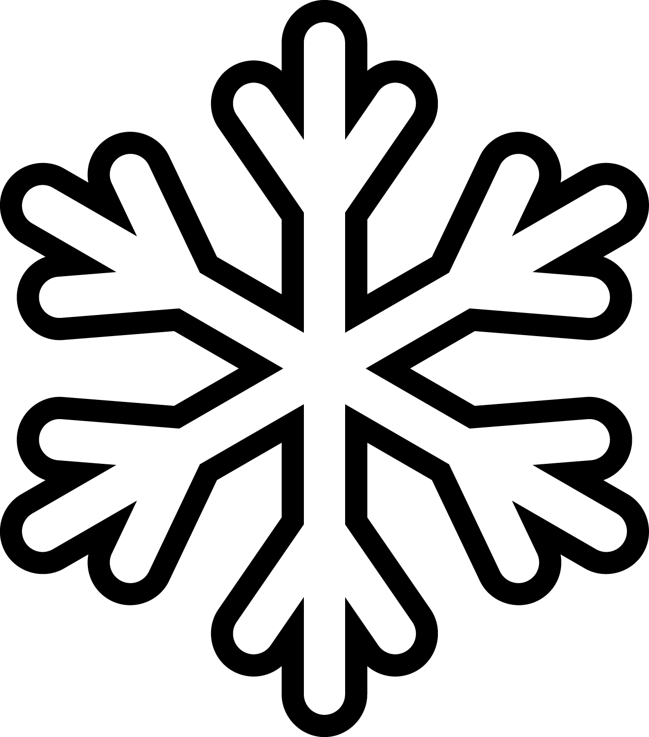 free snowflake line art download free snowflake line art png images free cliparts on clipart library on simple snowflake line drawing