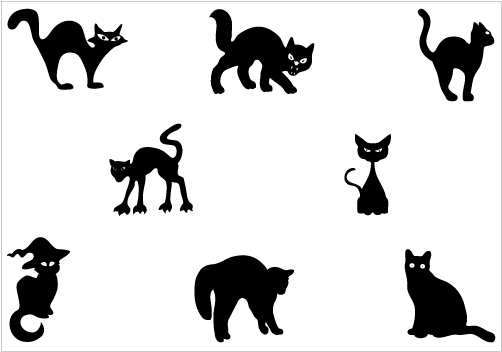 16+ black cat silhouette tattoo gif
