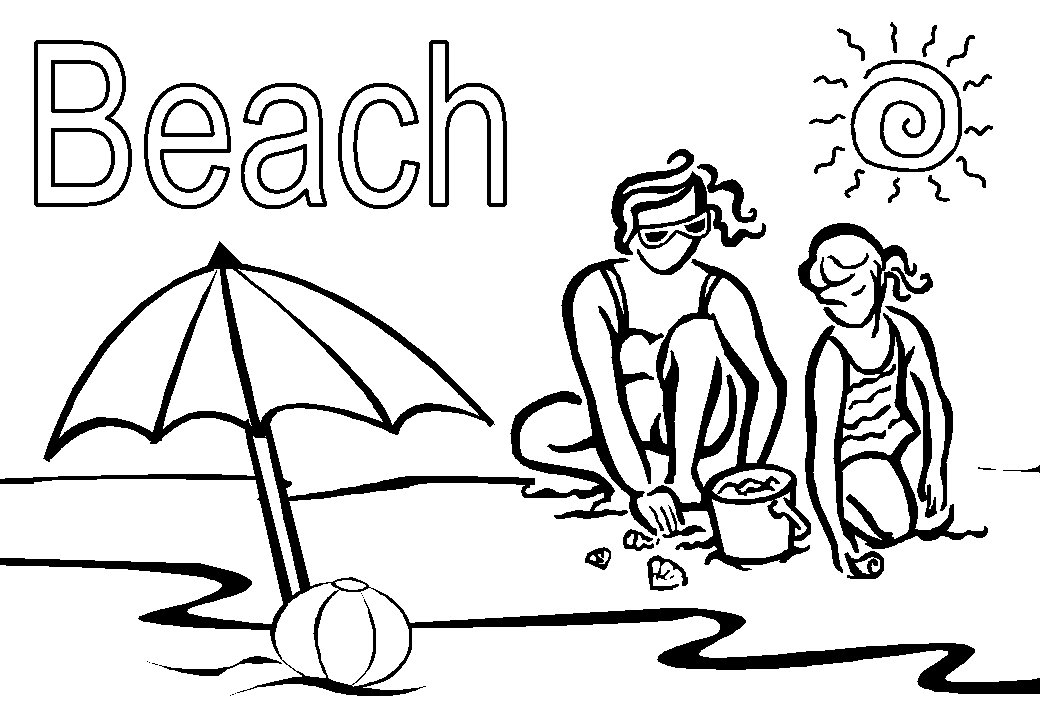 Hand of baby and mother holding vector illustration sketch hand drawn with black lines, isolated on white background. Free Beach Clip Art Black And White Download Free Beach Clip Art Black And White Png Images Free Cliparts On Clipart Library