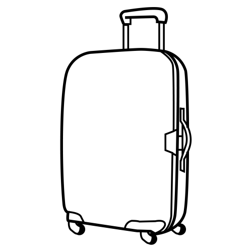 Suitcase coloring page