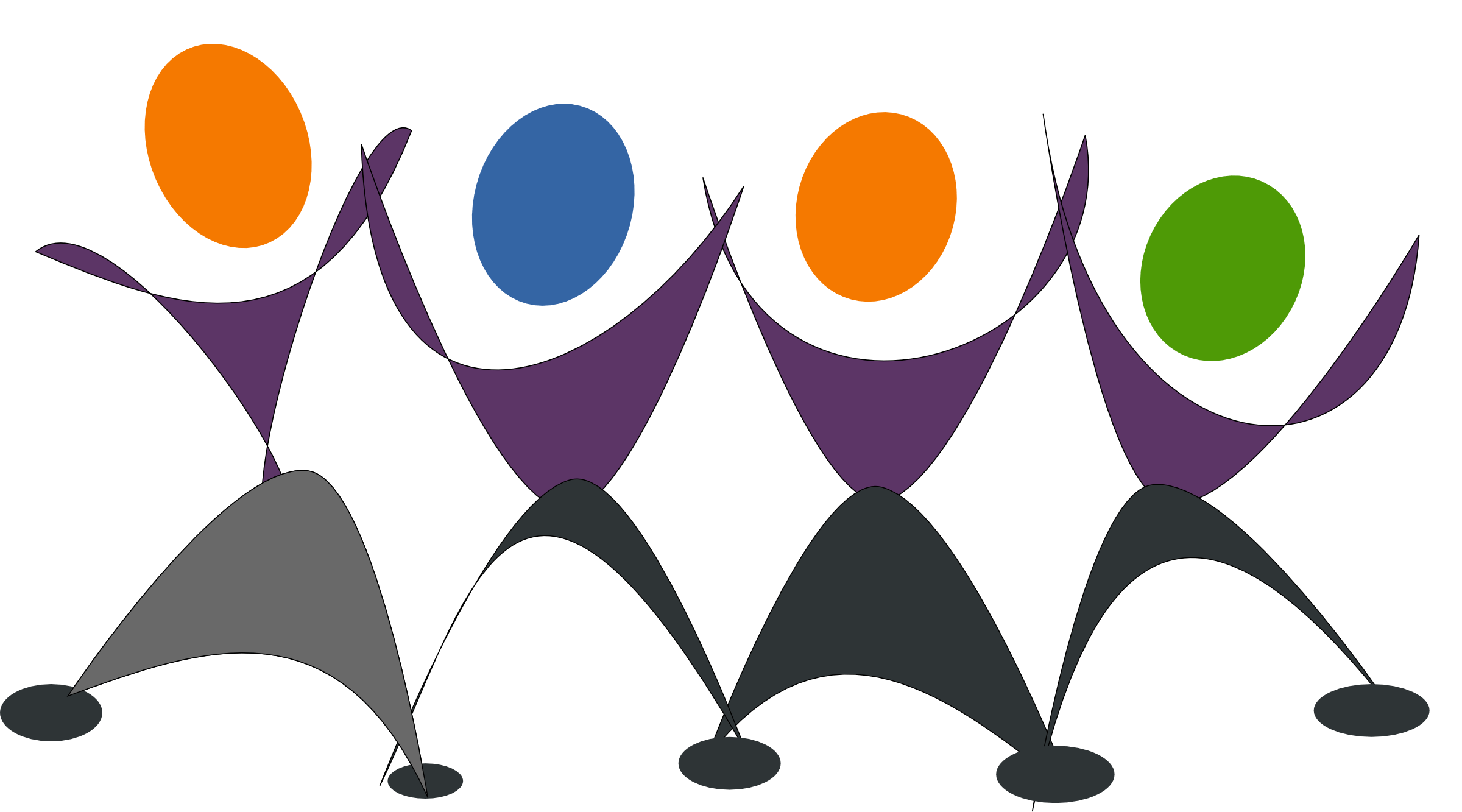 Dancing people clipart