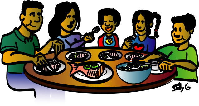 Ways to get inspired by family dinner night among the many joys of speaking to ptas, ptos, and other parent groups around the country is the chance to hear your ideas for no regrets parenting (which also just happens to be the title and t. Family Dinner Clipart Clip Art Library