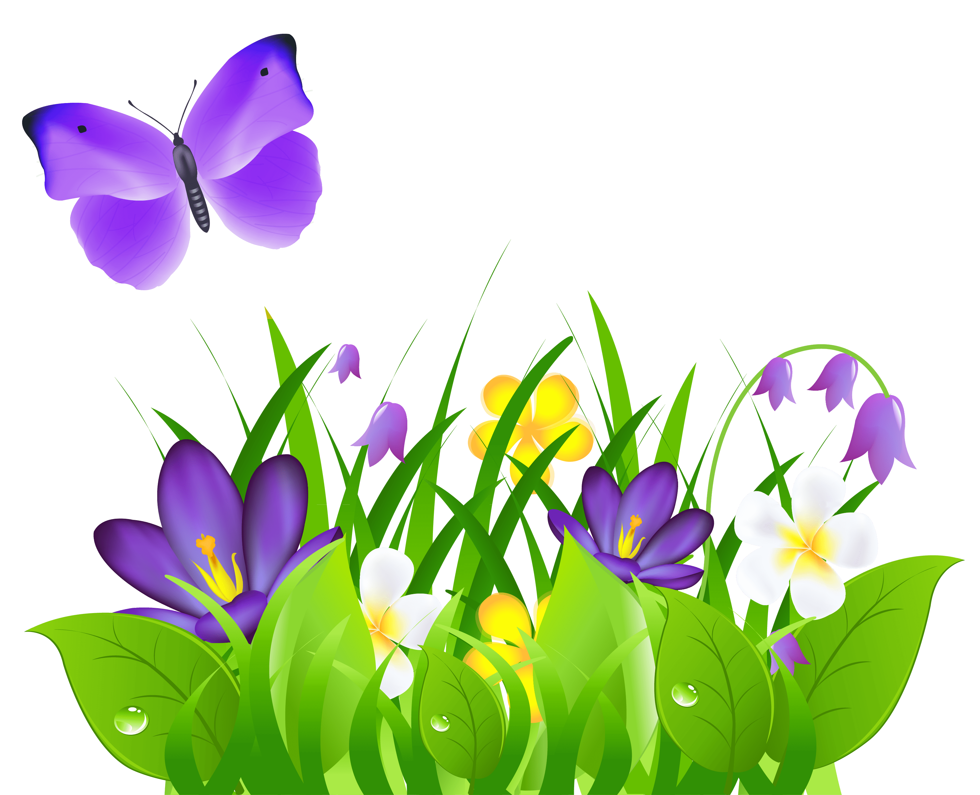 Butterfly flower clip art