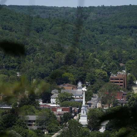 Photo: Surrounded by trees and mountains, Ellenville, N.Y., is seen Wednesday, June 16, 2021. Seth Wenig/AP