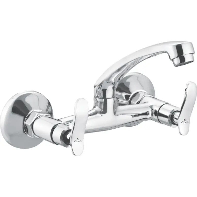Cliquin Wave Sink Mixer: Premium Brass, Dual-Flow Control, Elegant Chrome Finish