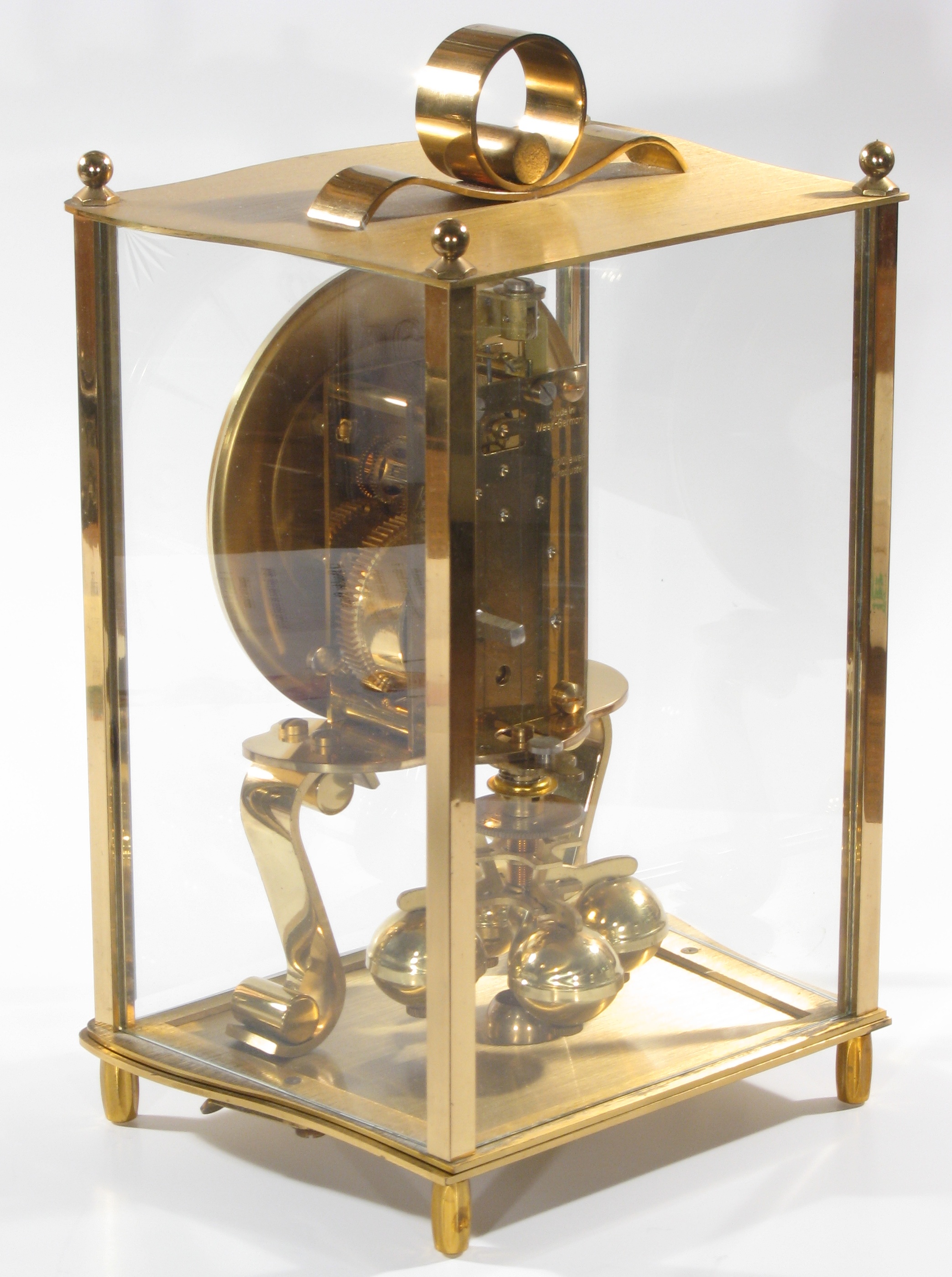 Kundo Miniature 400 Day Clock with Brass and Glass Case