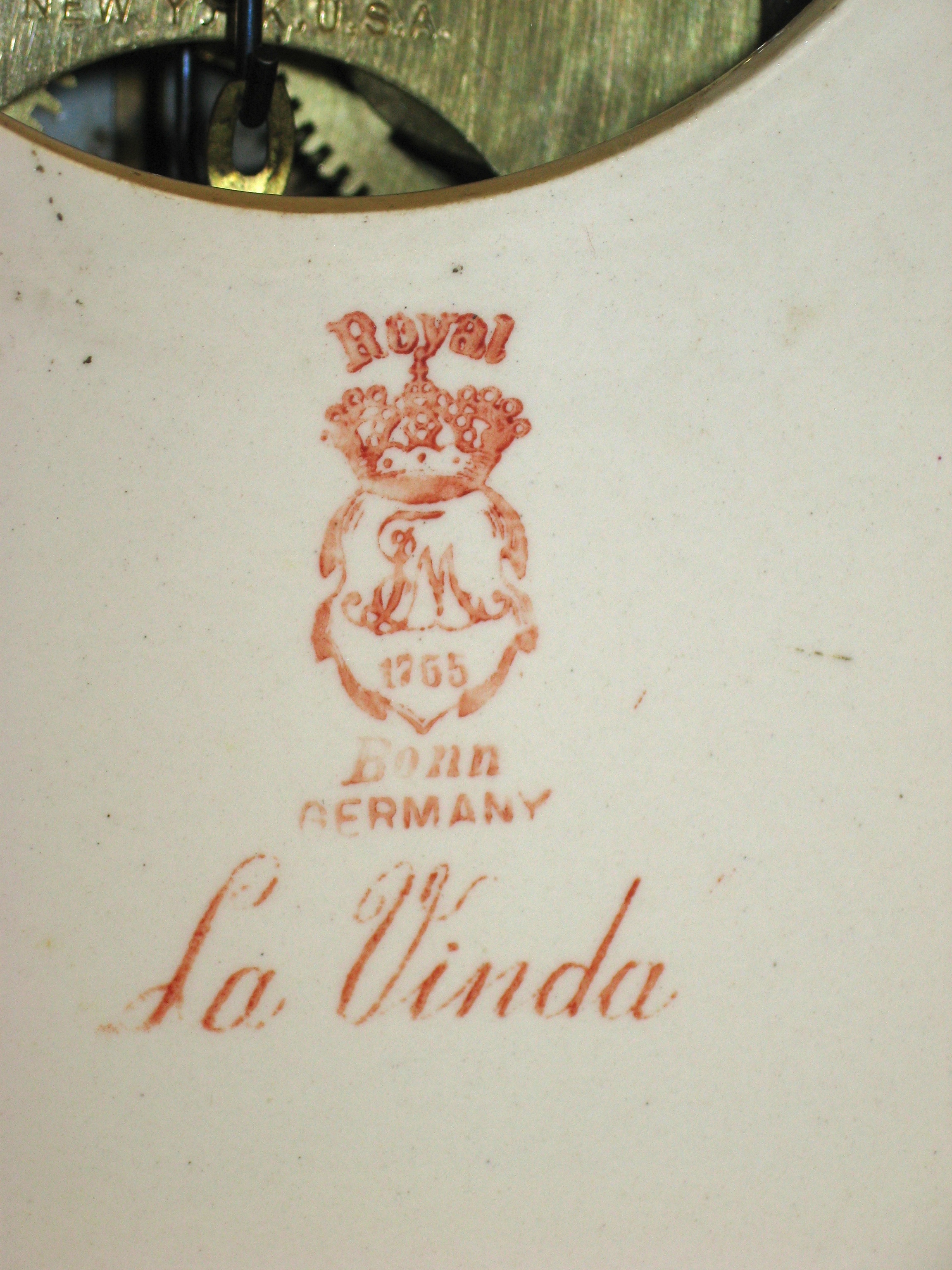 Ansonia “La Vinda” Royal Bonn China Clock – ClockInfo.com