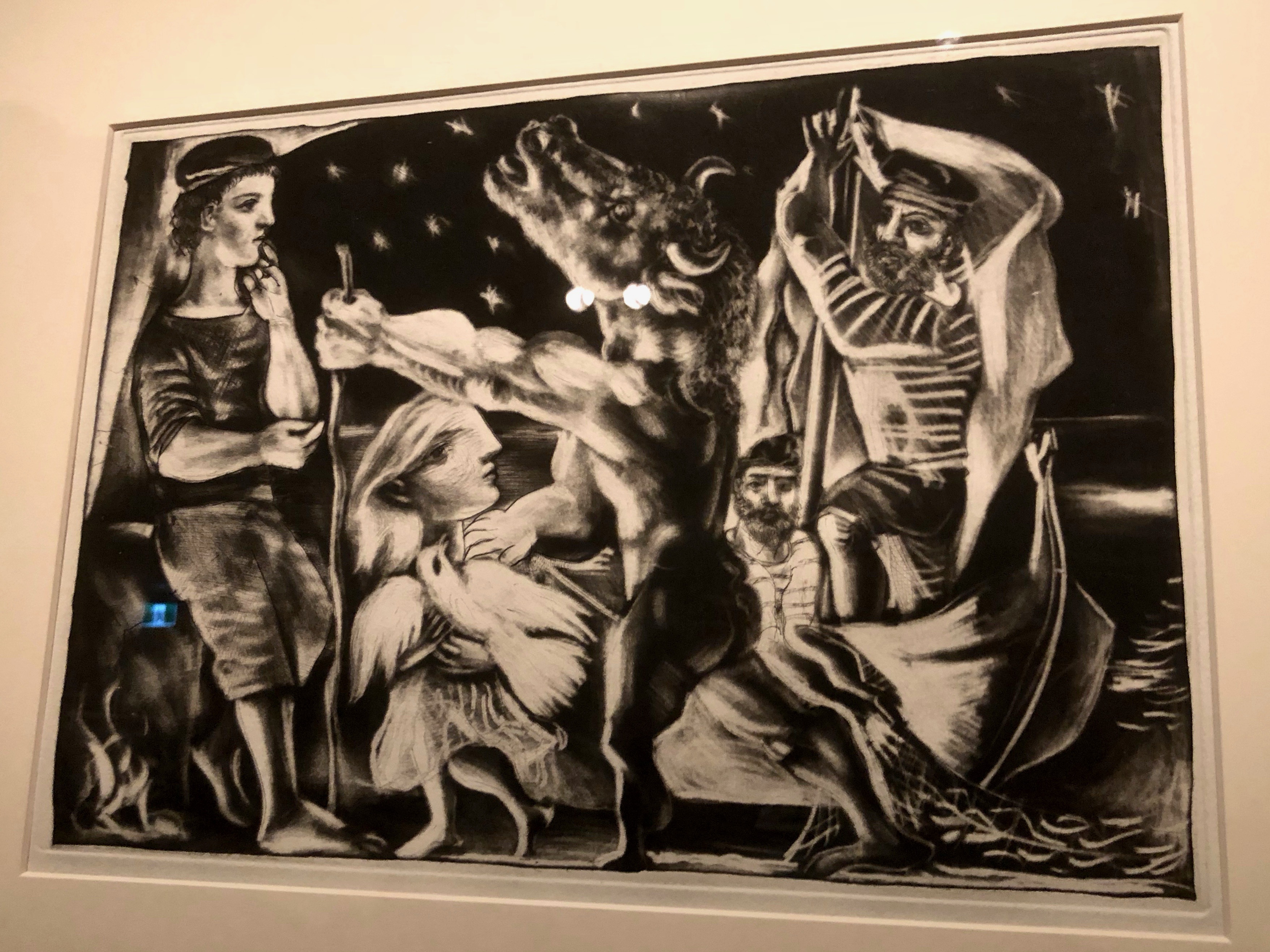 Le minotaure aveugle guidé par une fillette dans la nuit (Picasso, 1934)