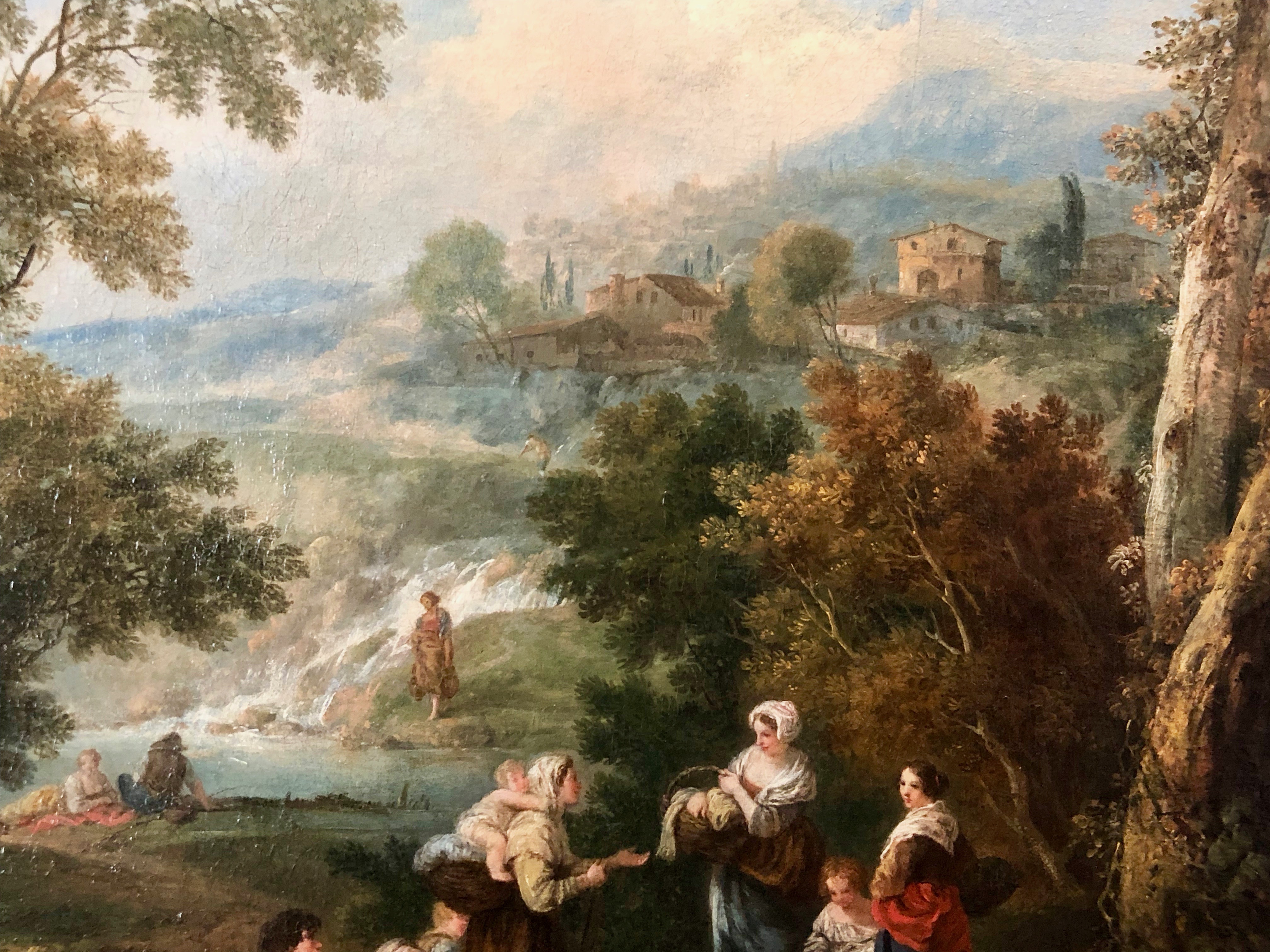 Détail de “L'heureuse rencontre” (Francesco Zuccarelli, c.1750-1760)