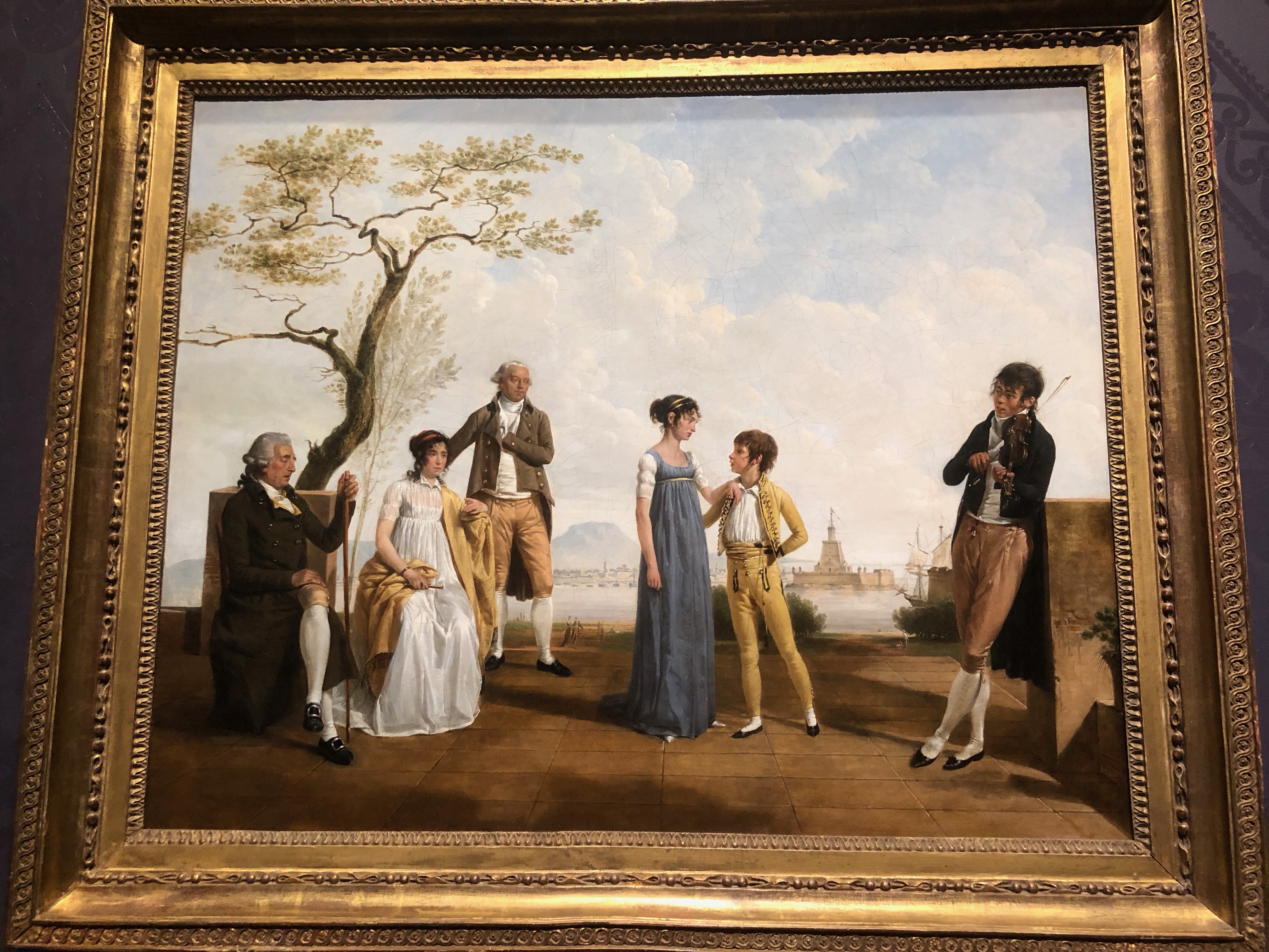Portrait de famille devant un port (Jacques Sablet le Jeune, 1800)